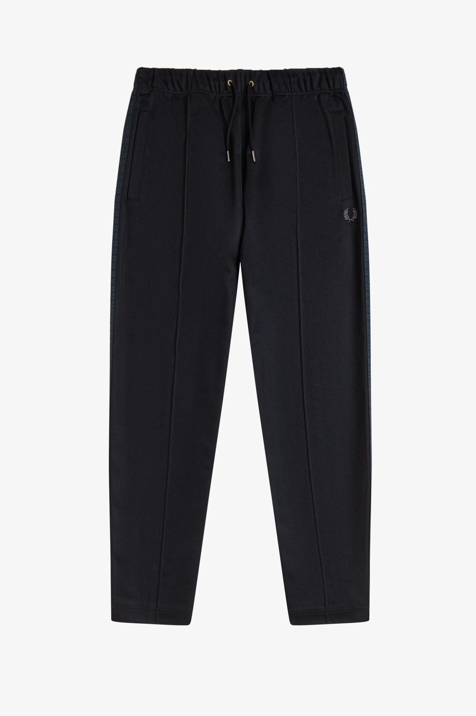 FRED PERRY Calças de fato de treino com fita em padrão tartan