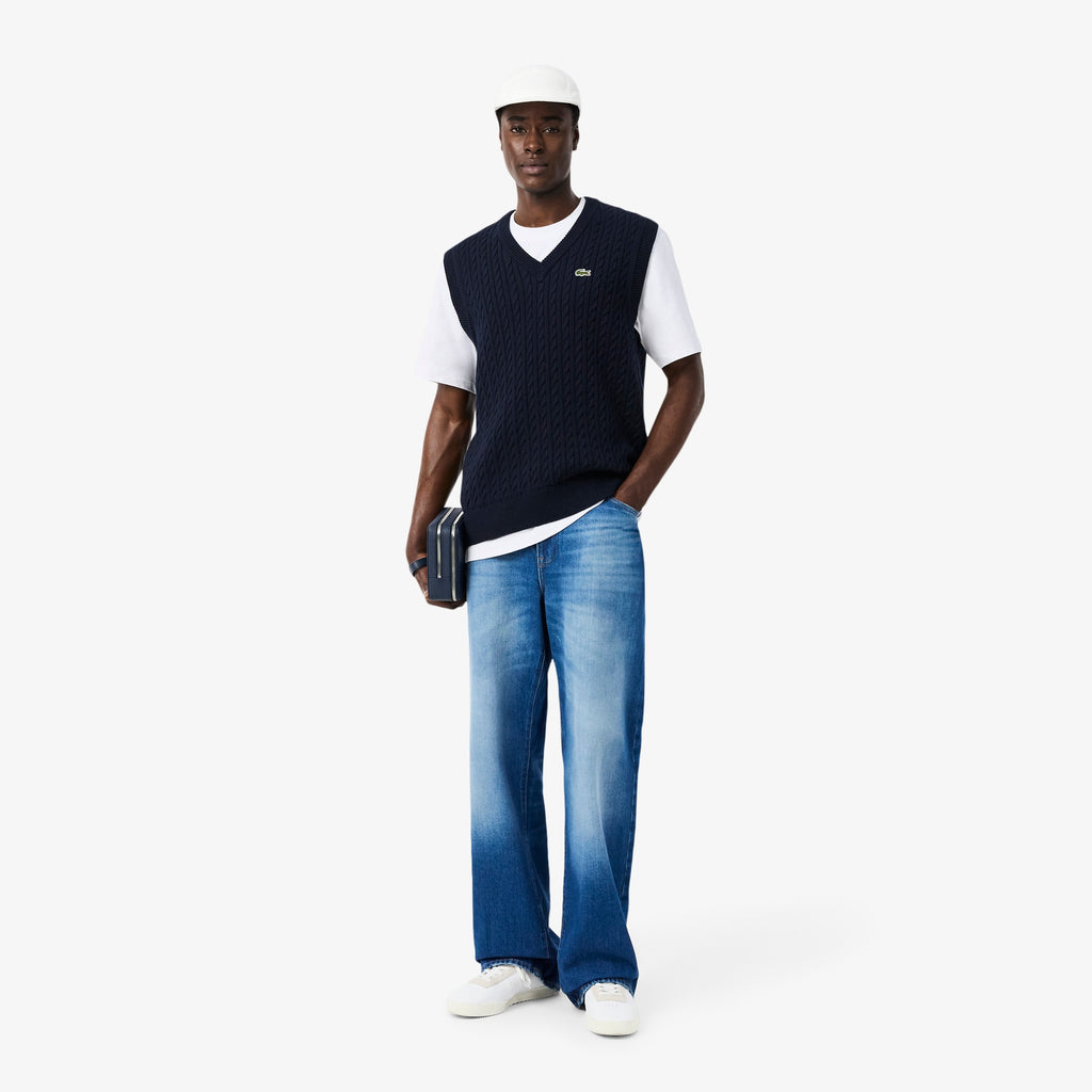LACOSTE T-shirt em jersey de algodão grosso relaxed fit