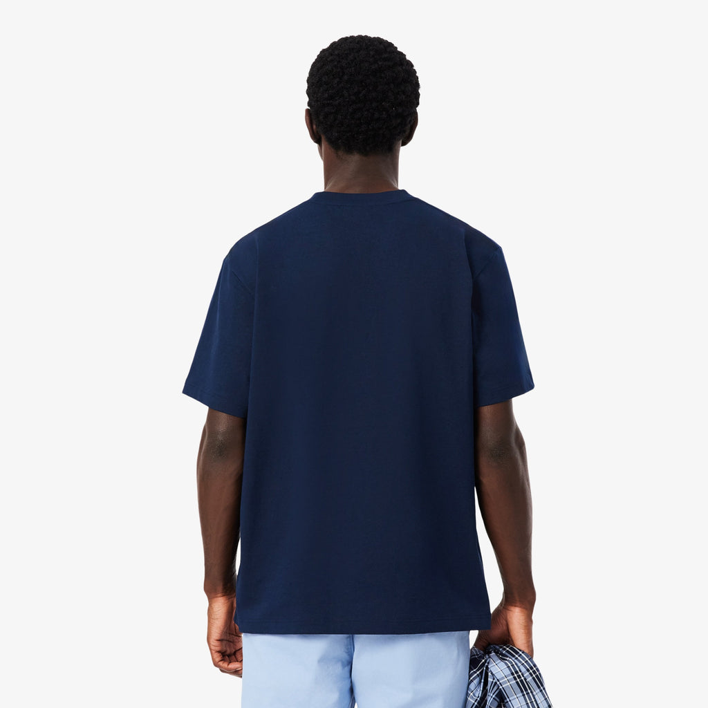 LACOSTE T-shirt em jersey de algodão grosso relaxed fit