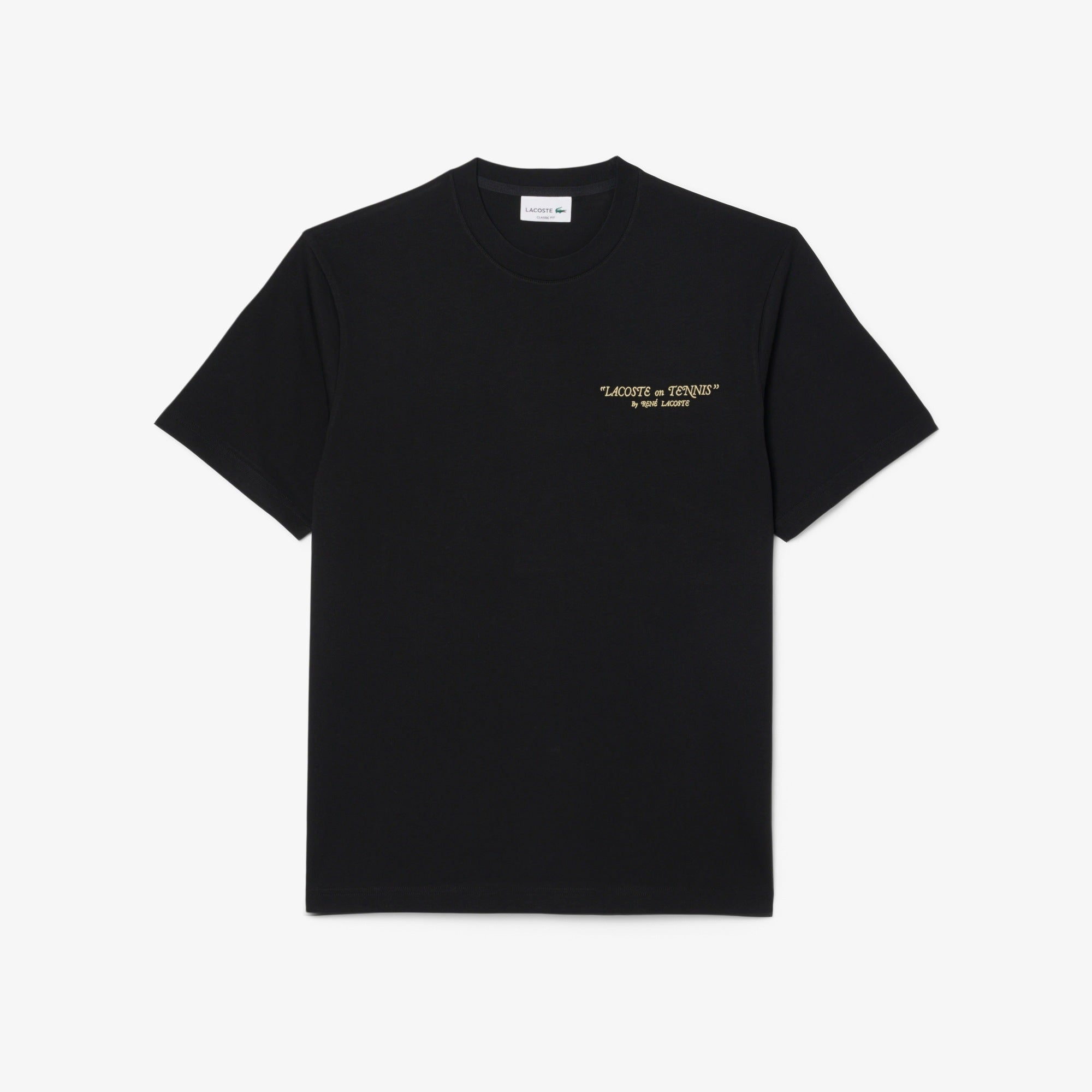 LACOSTE T-shirt de algodão grosso com bordado