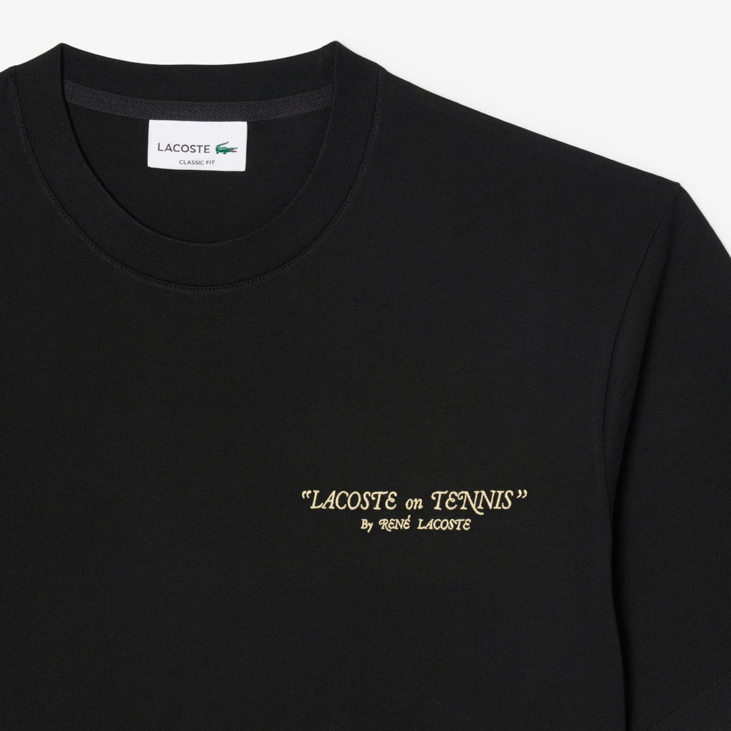 LACOSTE T-shirt de algodão grosso com bordado