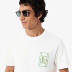 LACOSTE T-shirt de jersey grosso com bordado