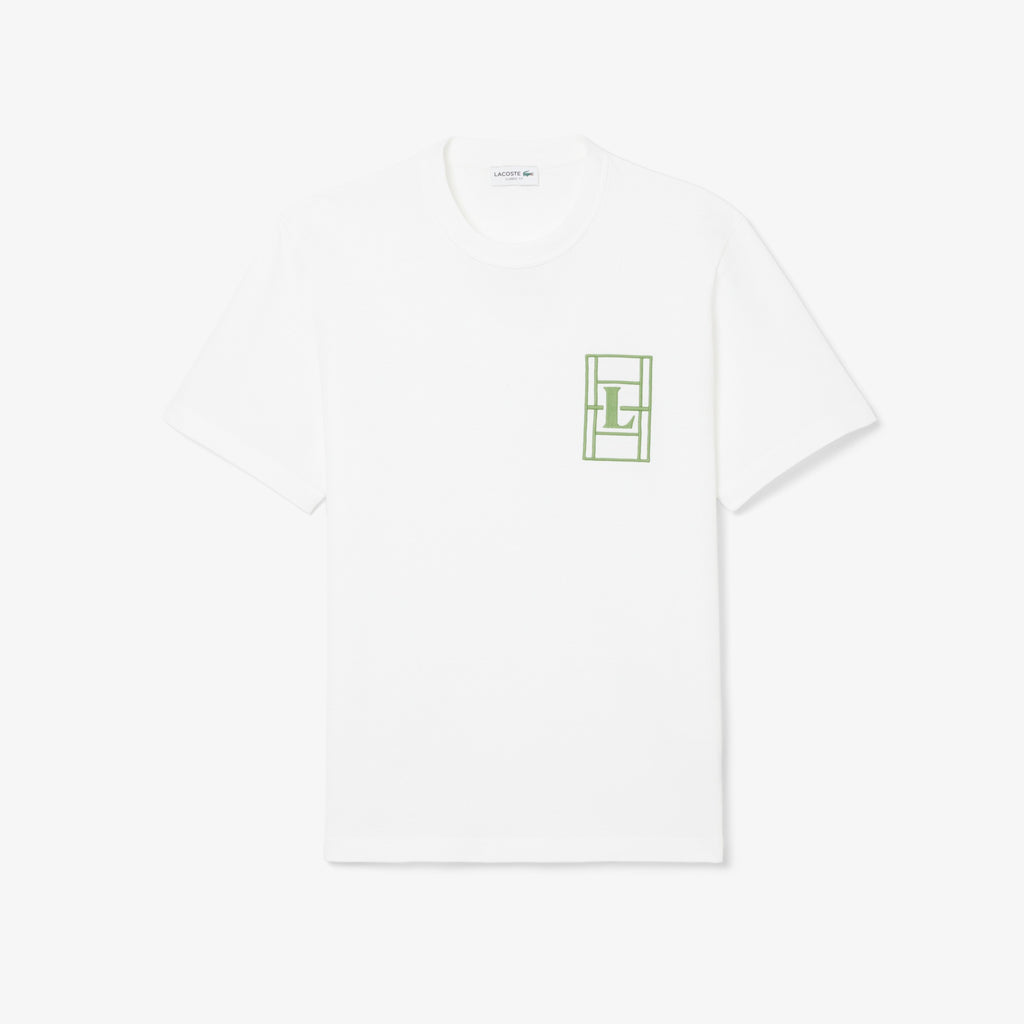 LACOSTE T-shirt de jersey grosso com bordado