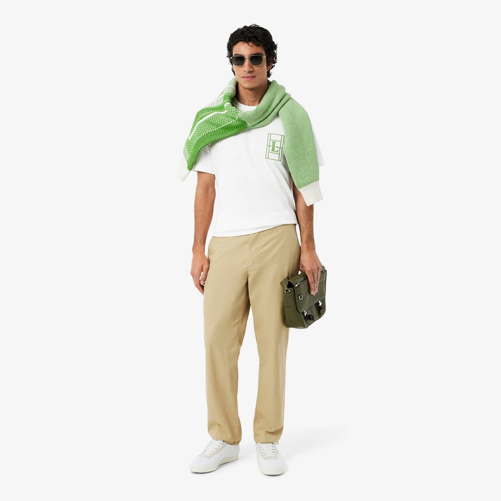 LACOSTE T-shirt de jersey grosso com bordado