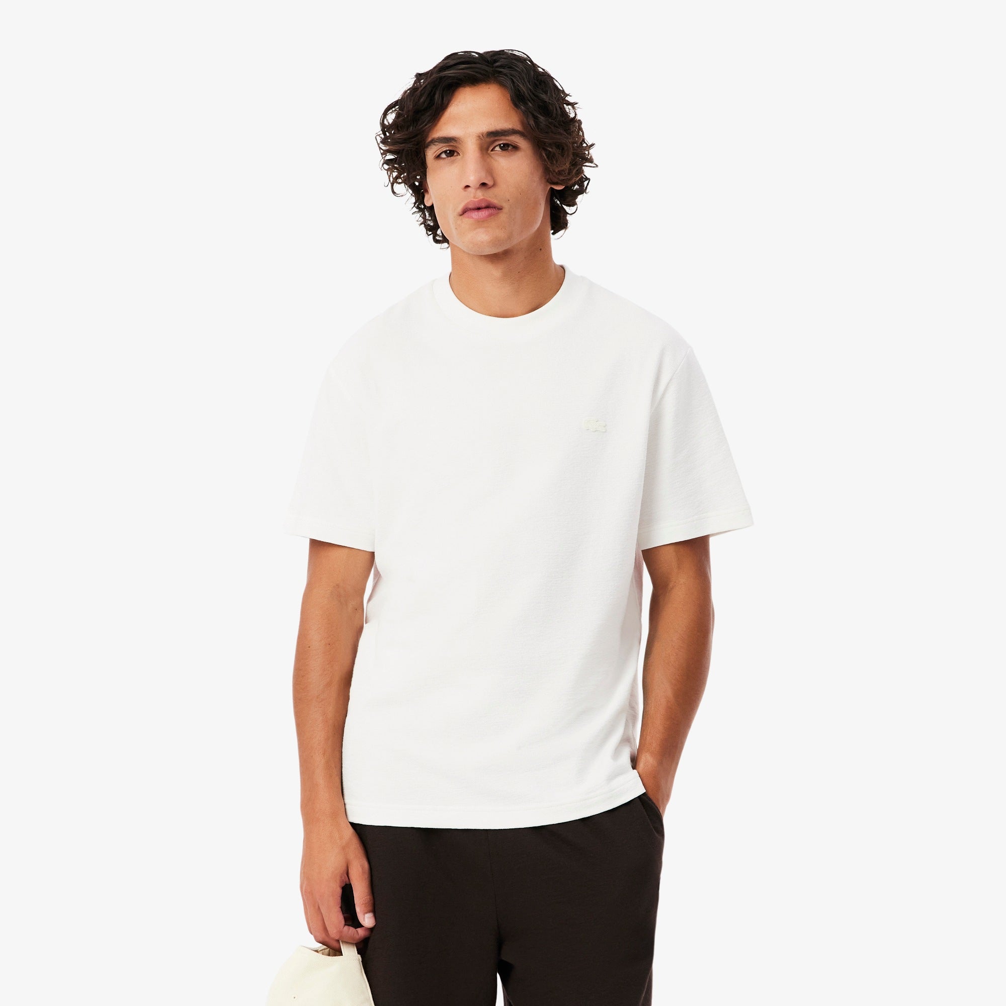 LACOSTE T-shirt em jersey texturizado