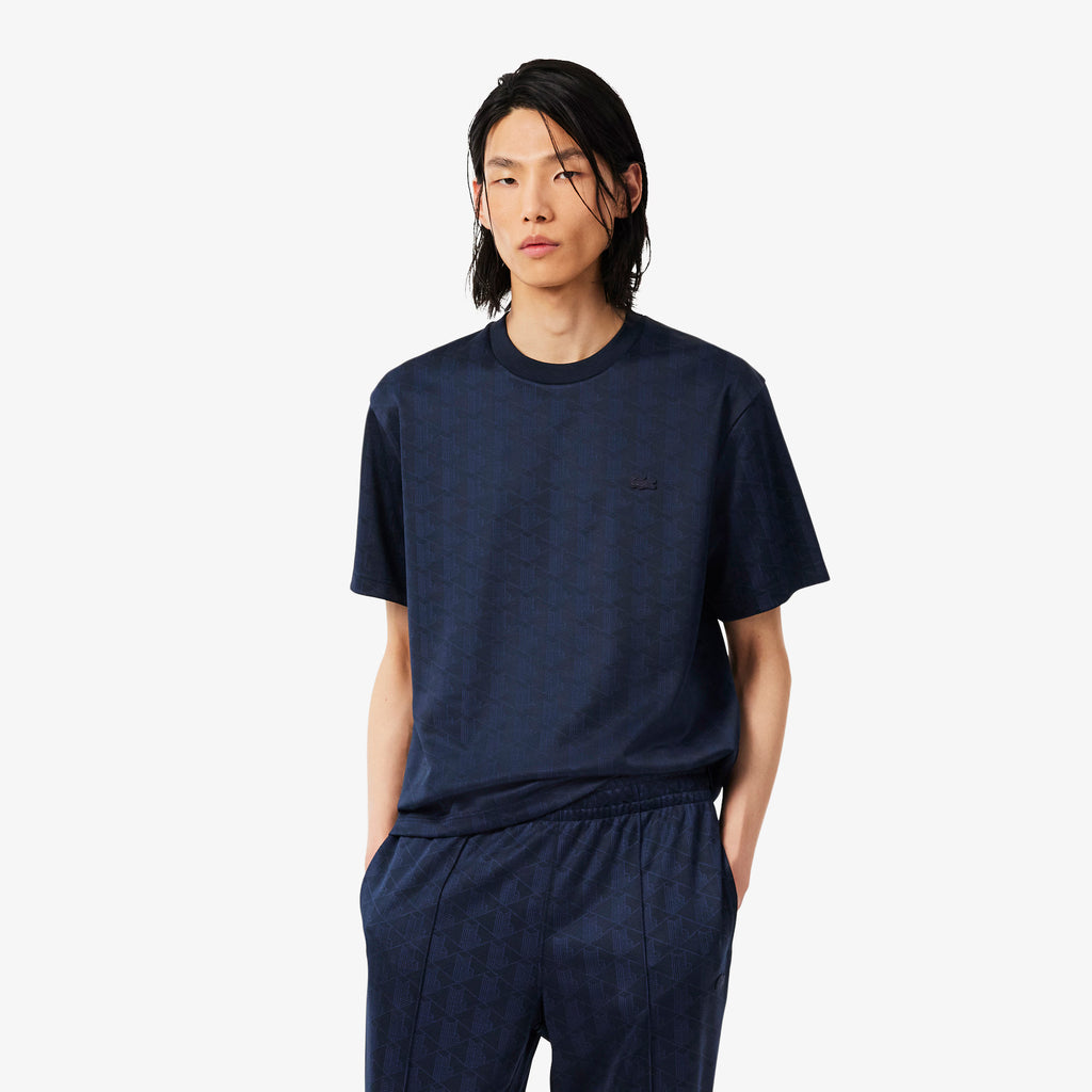 LACOSTE T-shirt em jacquard com monograma
