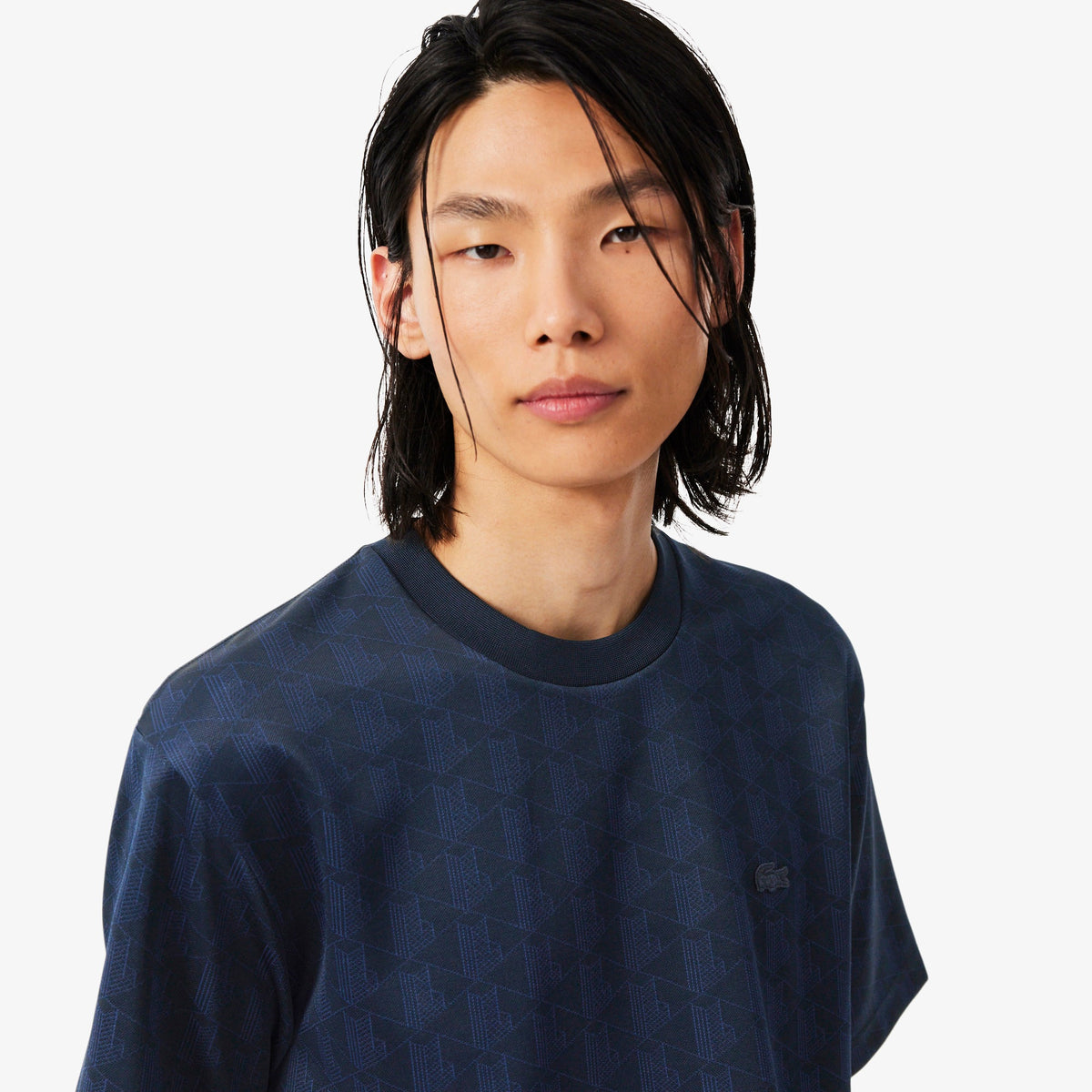 LACOSTE T-shirt em jacquard com monograma
