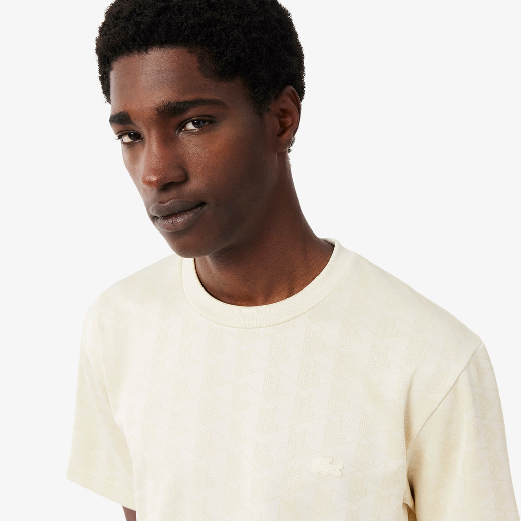 LACOSTE T-shirt em jacquard com monograma