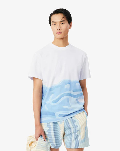 LACOSTE Cotton T-shirt with print