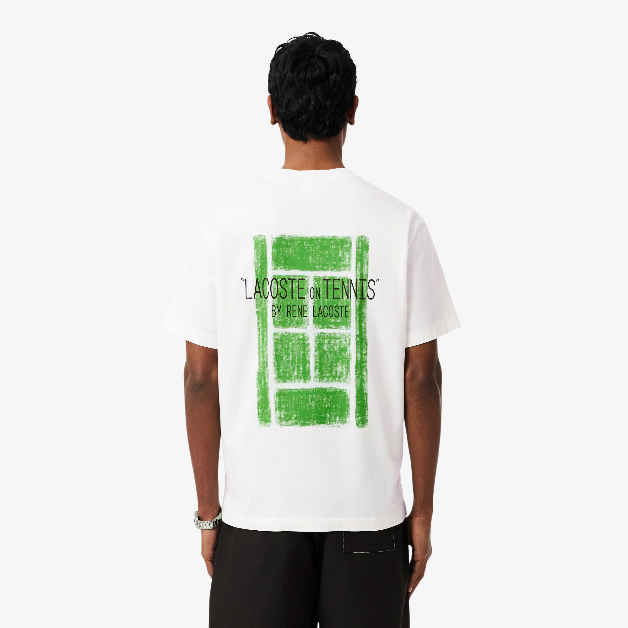 LACOSTE T-shirt de Algodão com Estampado