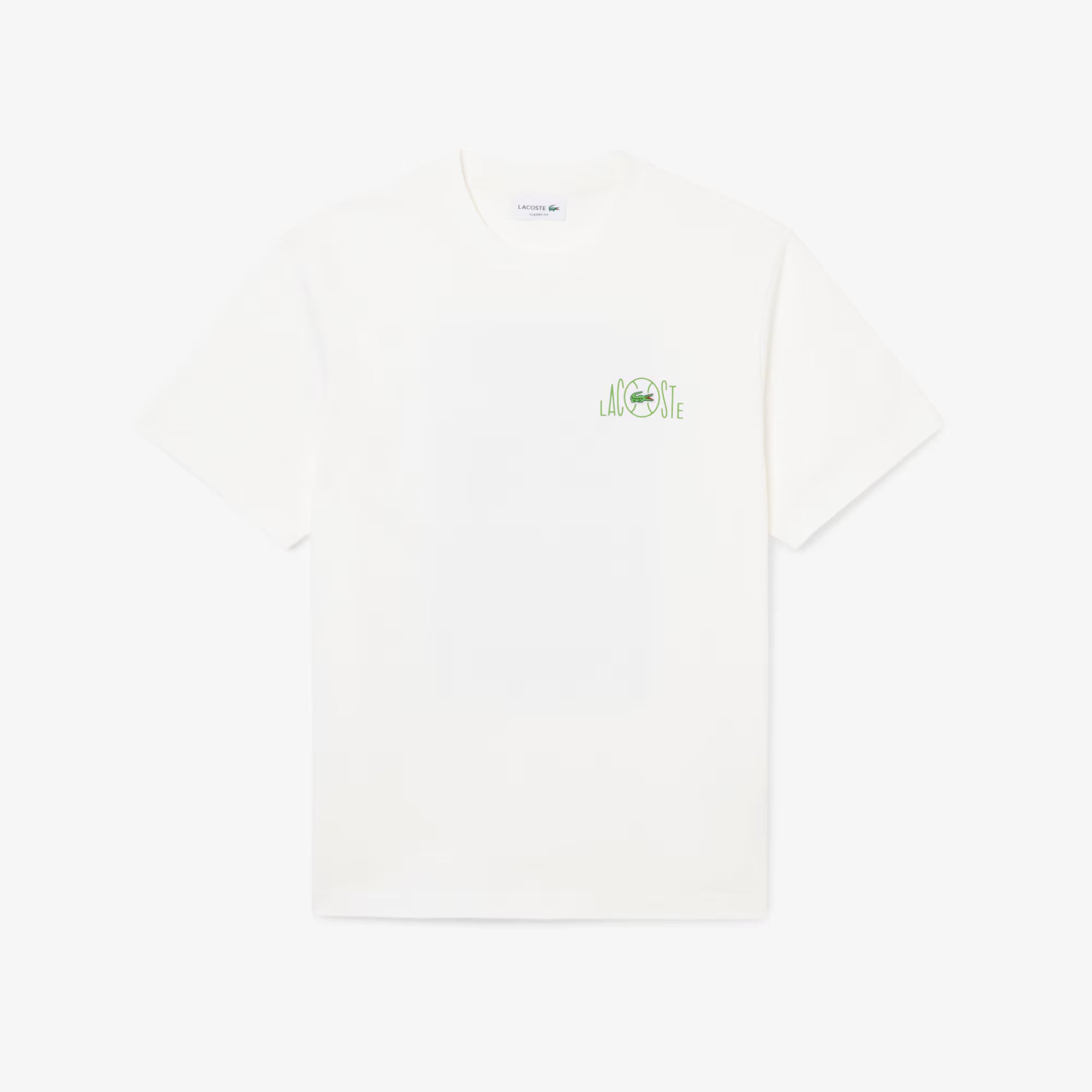 LACOSTE T-shirt de Algodão com Estampado