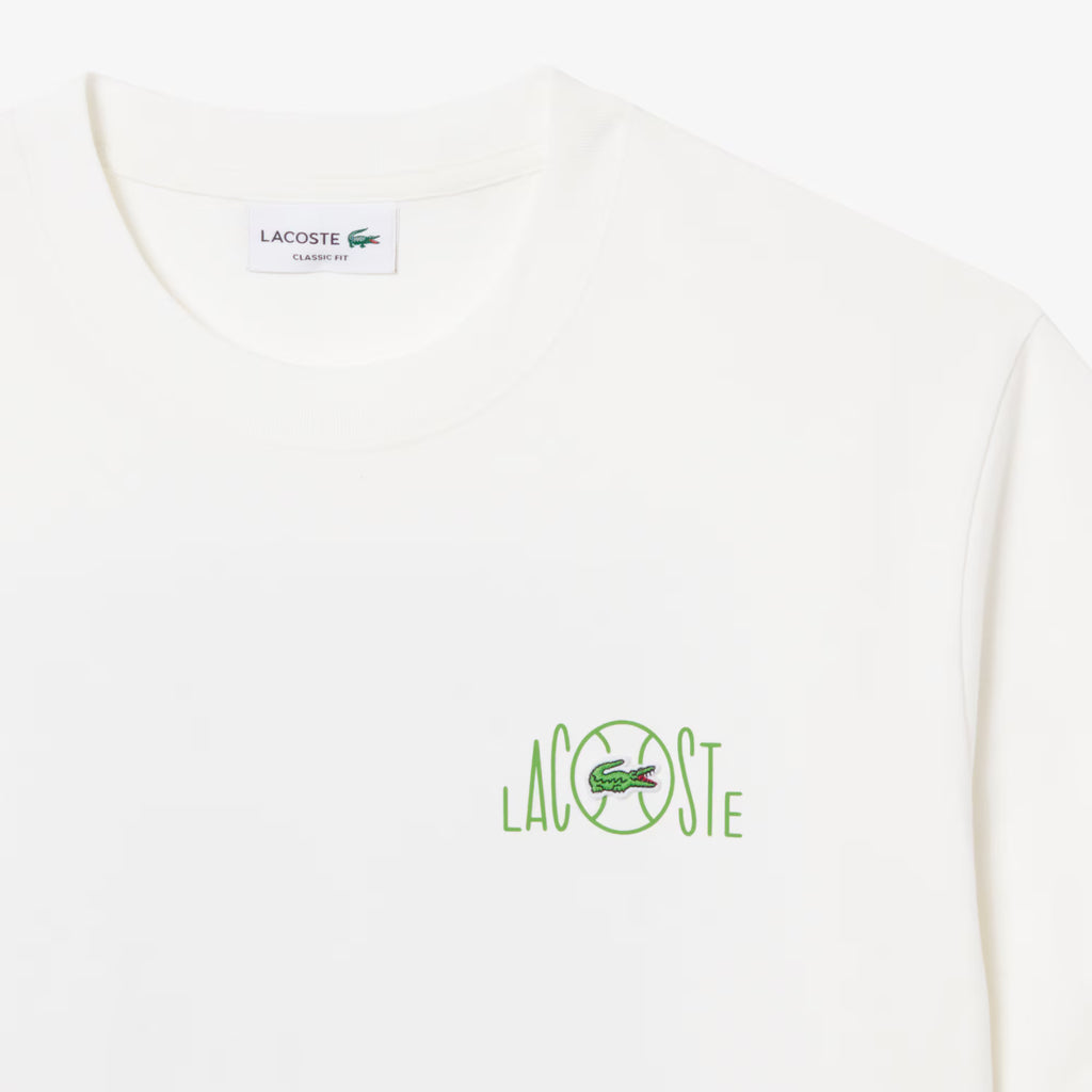 LACOSTE T-shirt de Algodão com Estampado
