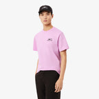 LACOSTE T-shirt de algodão com estampado