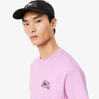 LACOSTE T-shirt de algodão com estampado