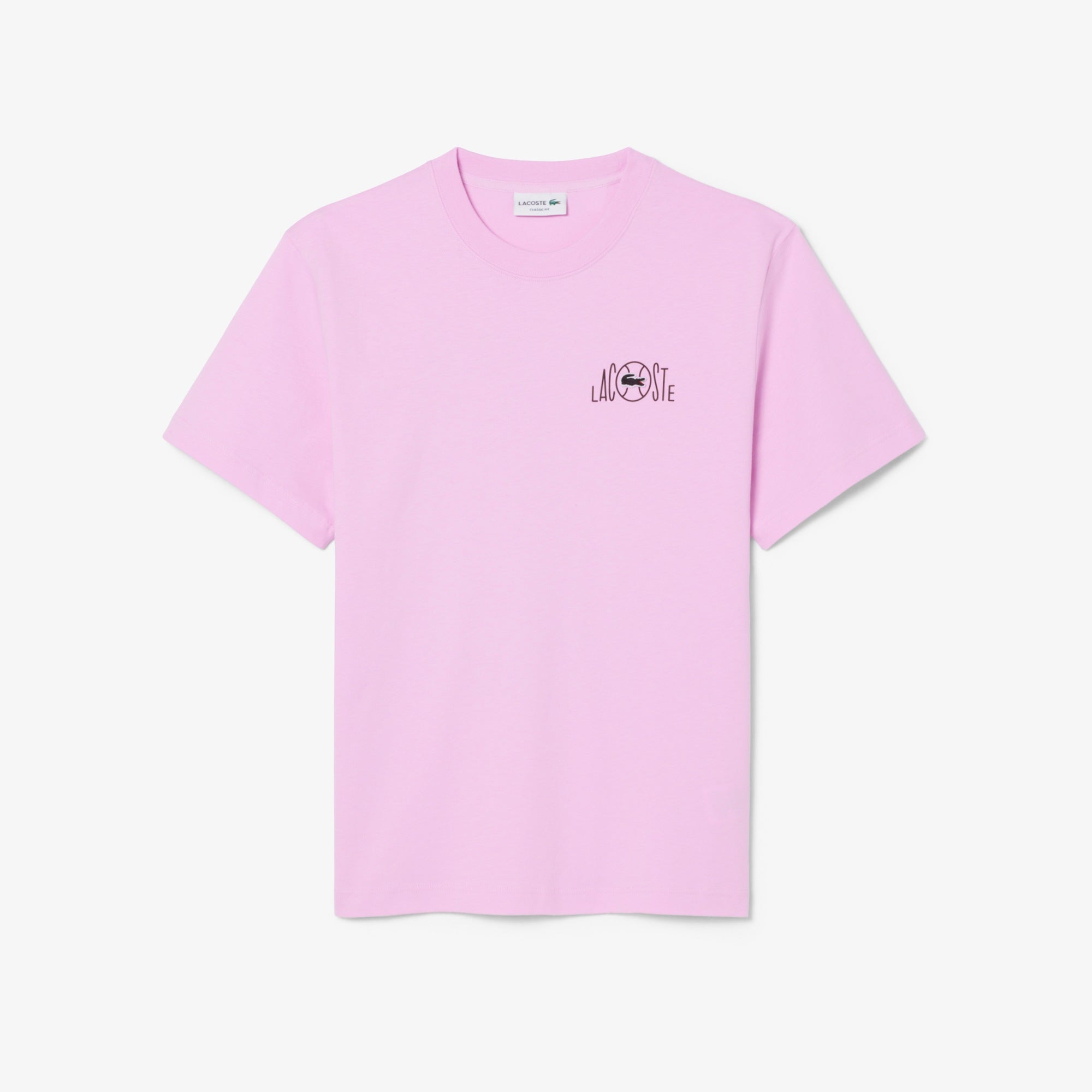 LACOSTE T-shirt de algodão com estampado