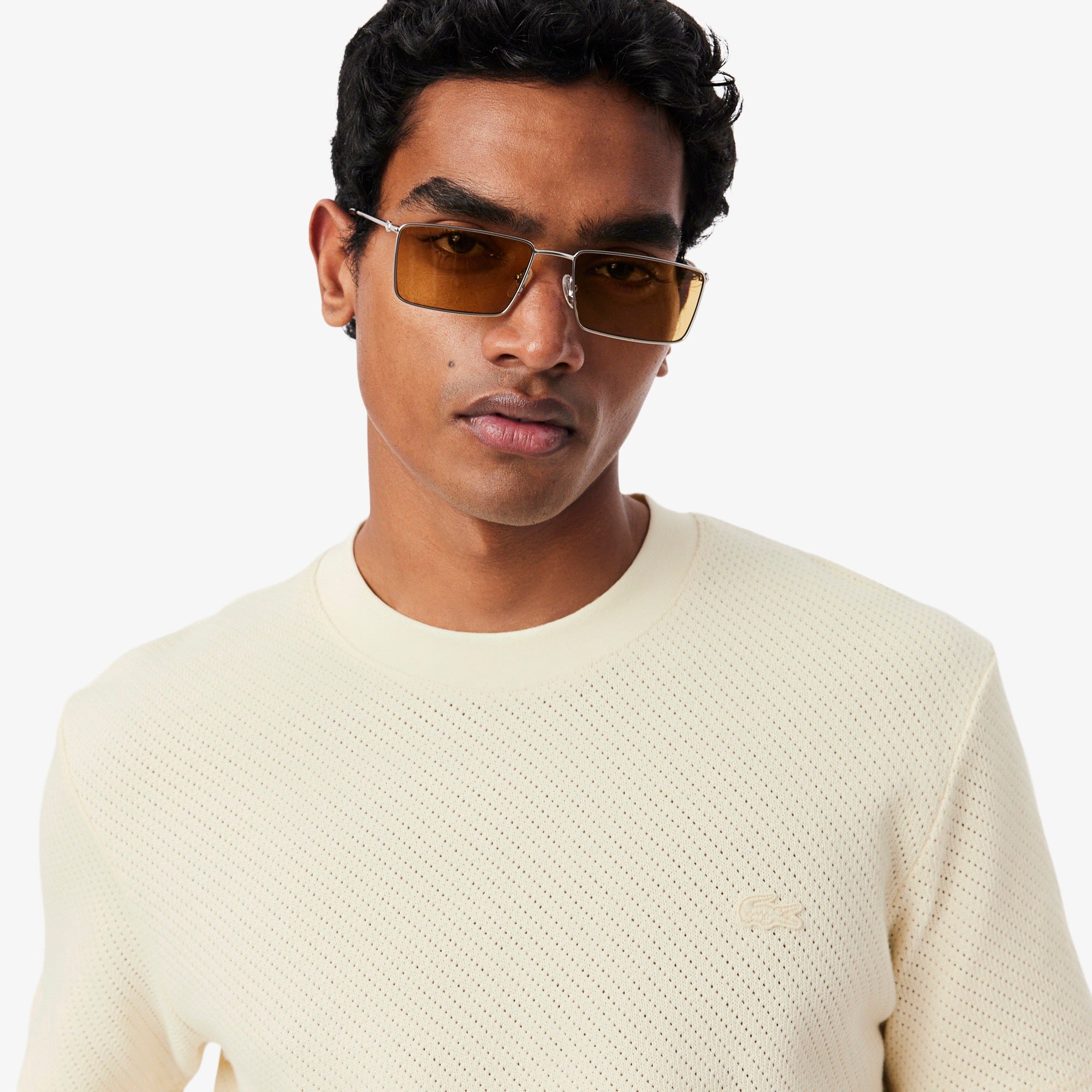 LACOSTE T-shirt de Algodão Rendada