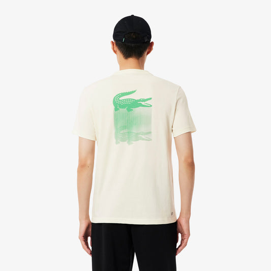 LACOSTE T-shirt desportiva com estampado e tecnologia ultra-dry