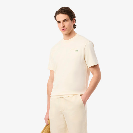 LACOSTE T-shirt em jersey grosso bordada de assinatura