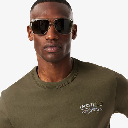 LACOSTE T-shirt em jersey com estampado múltiplo