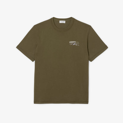 LACOSTE T-shirt em jersey com estampado múltiplo