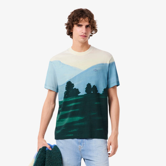 LACOSTE T-shirt de malha com estampa