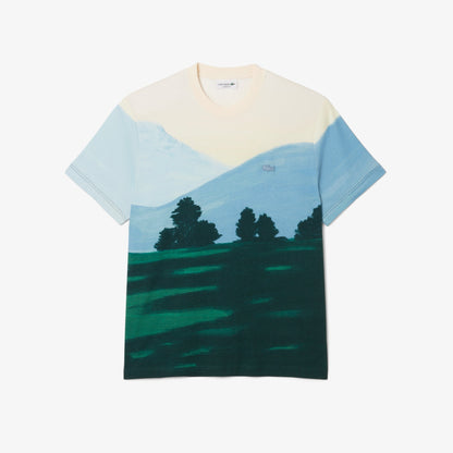 LACOSTE T-shirt de malha com estampa