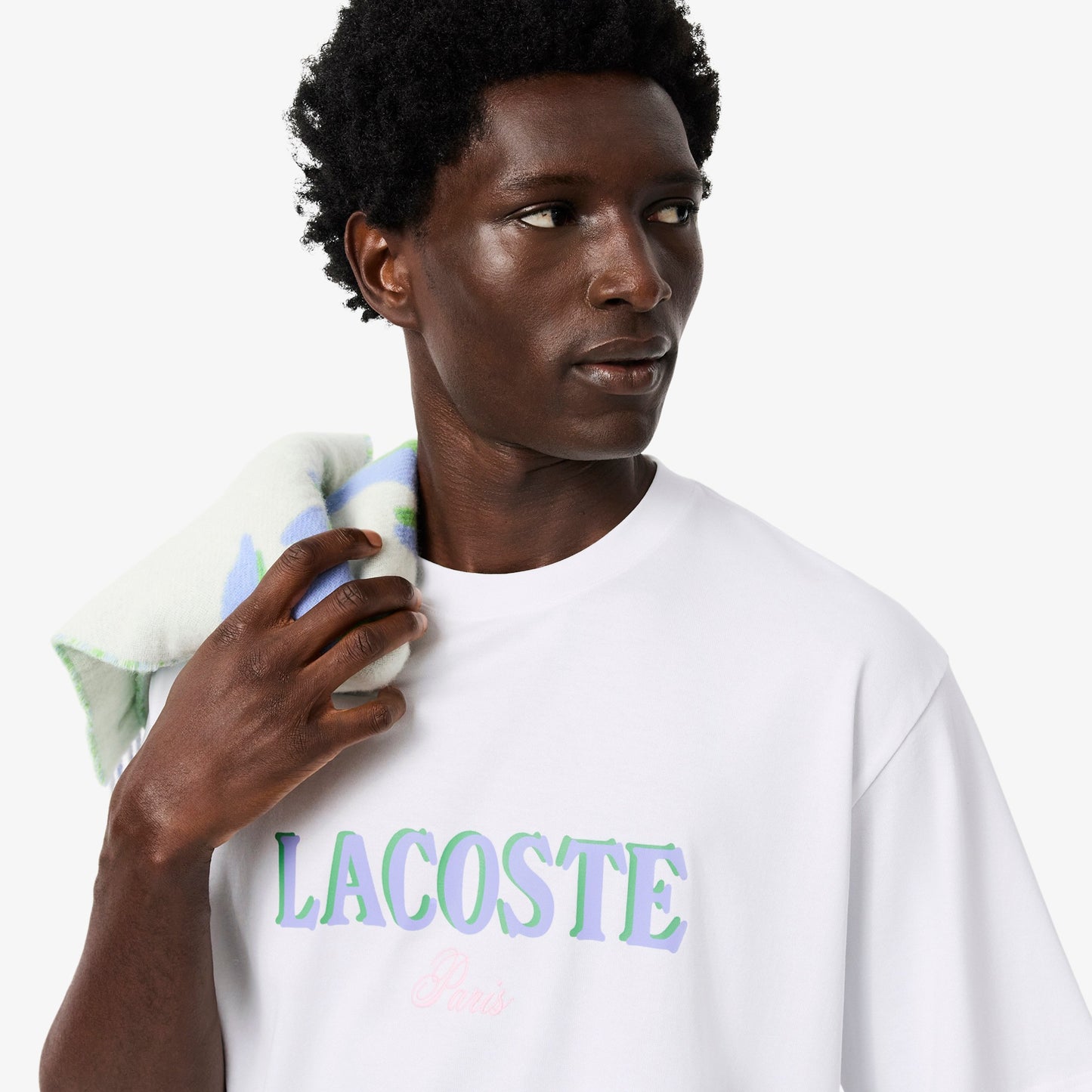 LACOSTE T-shirt de jersey estampada de corte folgado - CARISMAstore