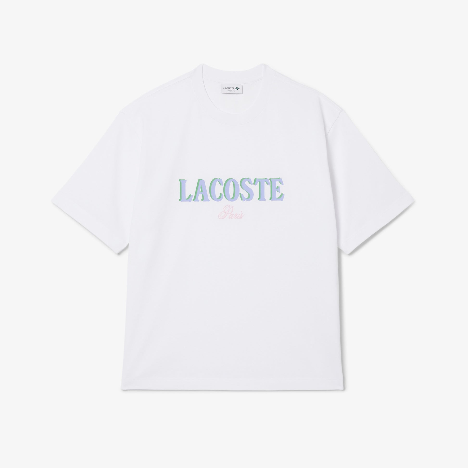 LACOSTE T-shirt de jersey estampada de corte folgado - CARISMAstore