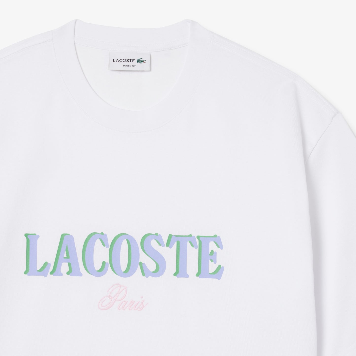 LACOSTE T-shirt de jersey estampada de corte folgado - CARISMAstore