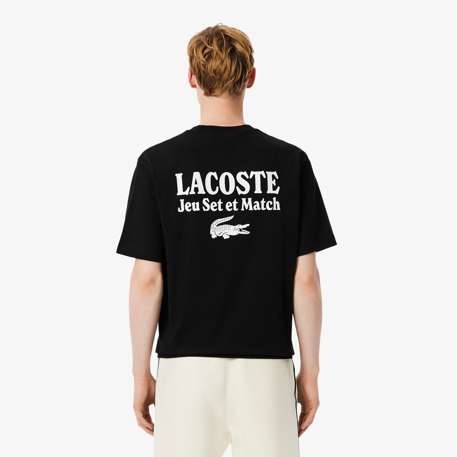 LACOSTE T-shirt estampada em jersey grosso loose fit - CARISMAstore