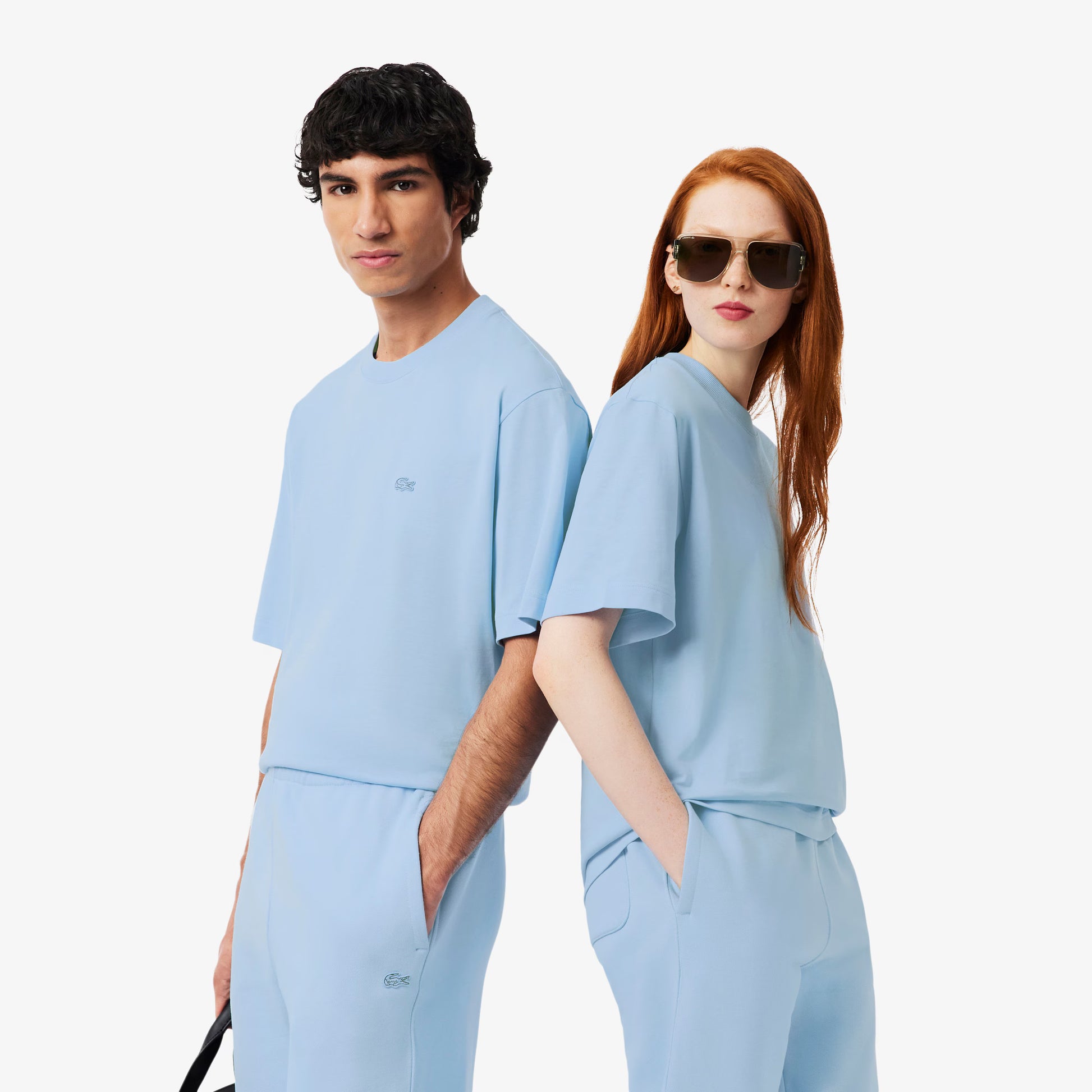 LACOSTE T-shirt loose fit em jersey grosso - CARISMAstore