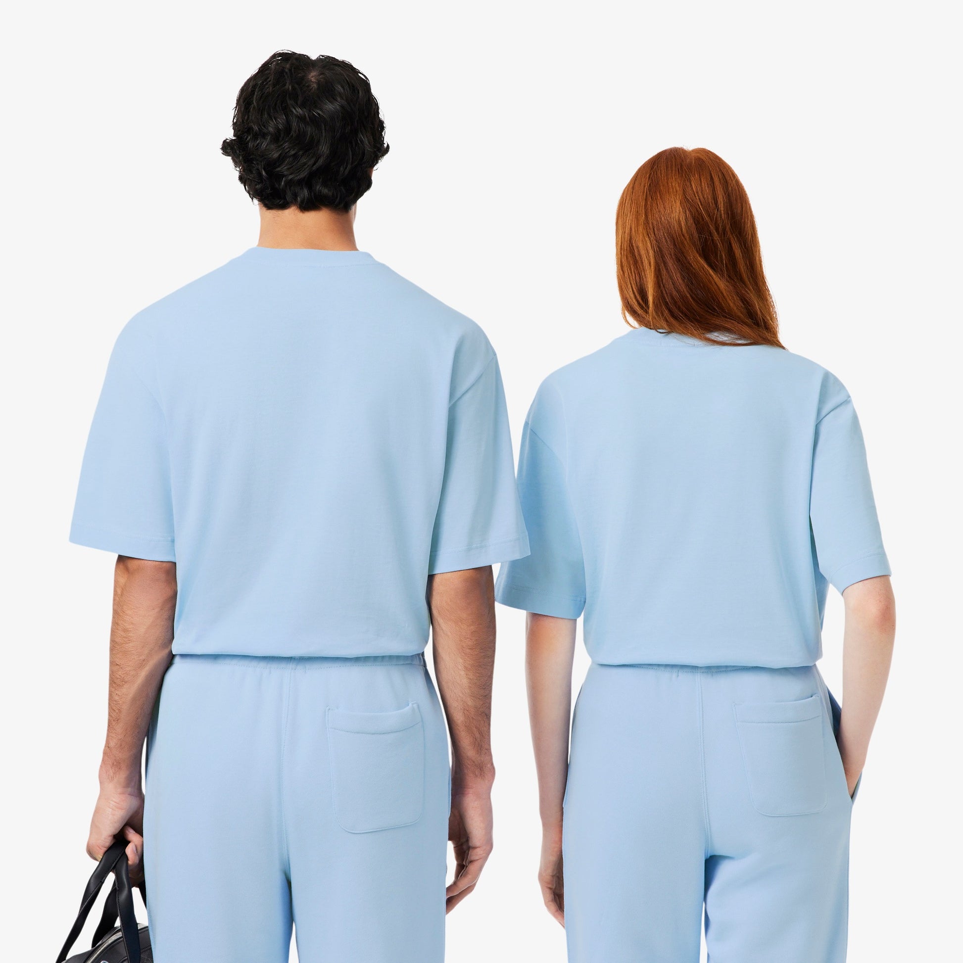 LACOSTE T-shirt loose fit em jersey grosso - CARISMAstore