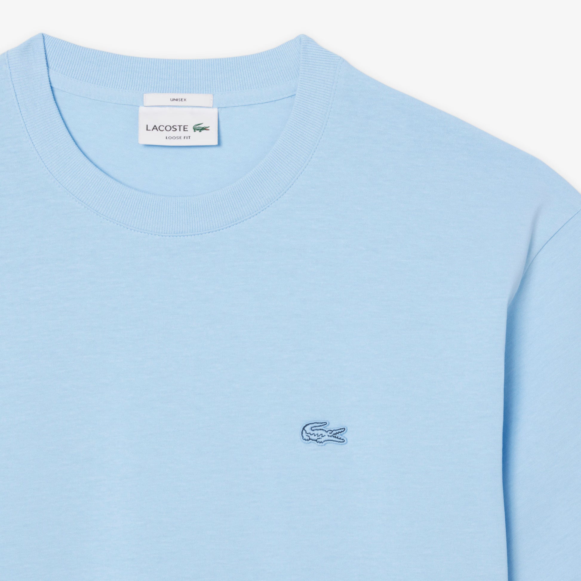 LACOSTE T-shirt loose fit em jersey grosso - CARISMAstore