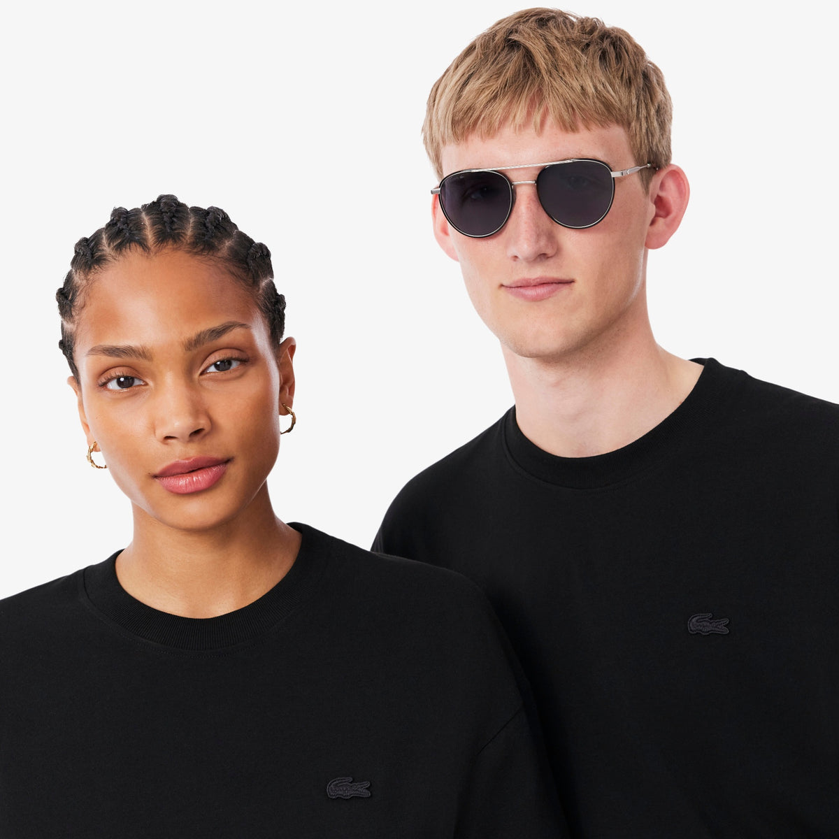 LACOSTE T-shirt loose fit em jersey de algodão grosso