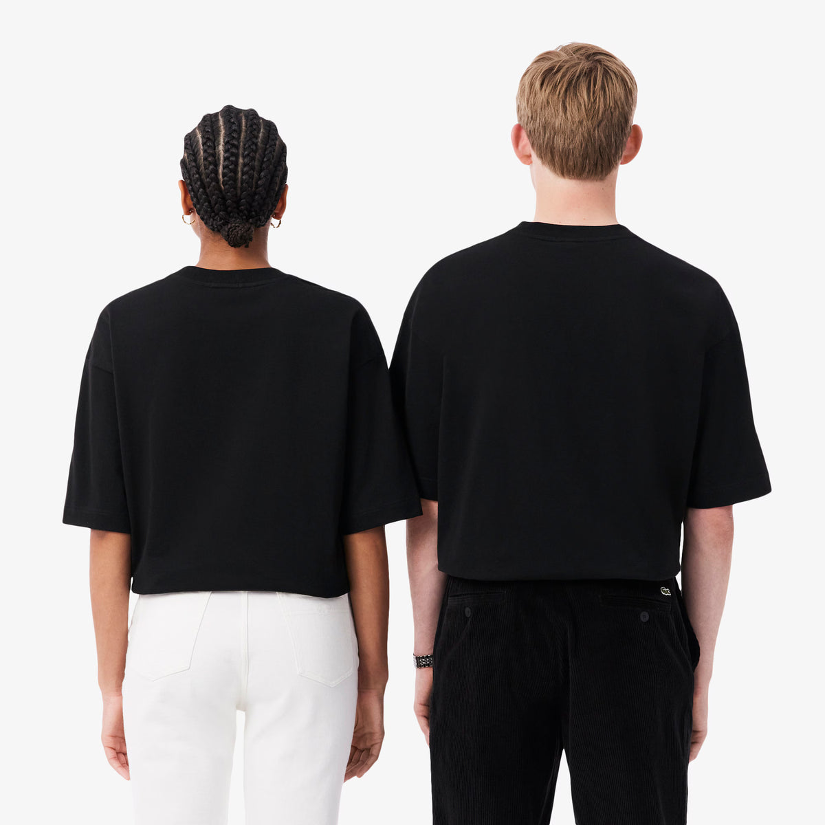 LACOSTE T-shirt loose fit em jersey de algodão grosso