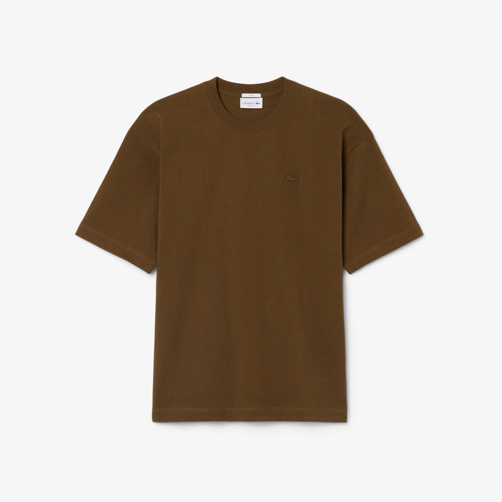 LAOCSTE T-shirt loose fit em jersey de algodão grosso