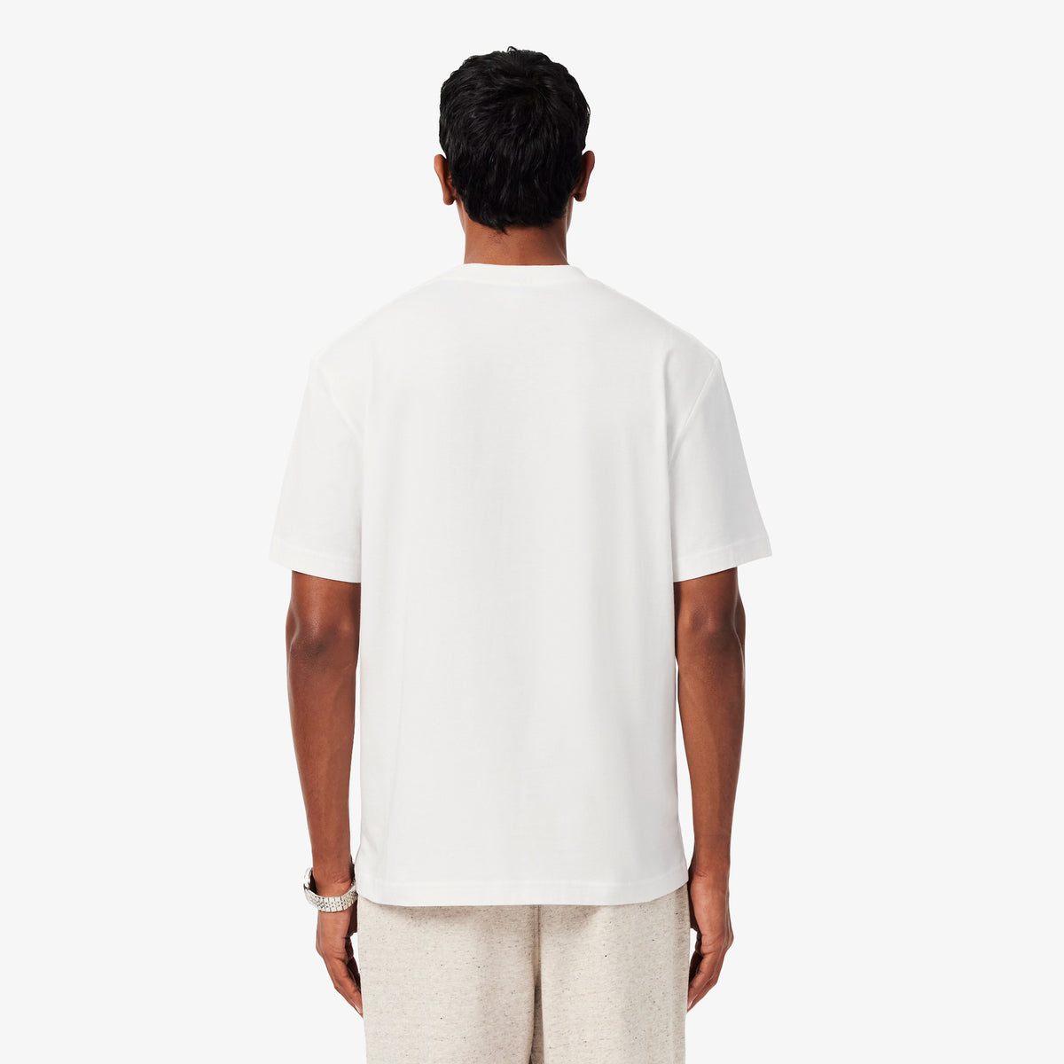 LACOSTE T-shirt em jersey de algodão com bordado