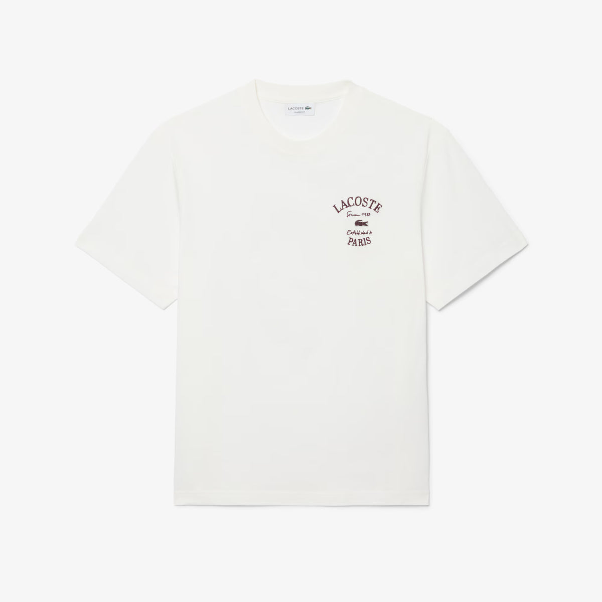 LACOSTE T-shirt em jersey de algodão com bordado