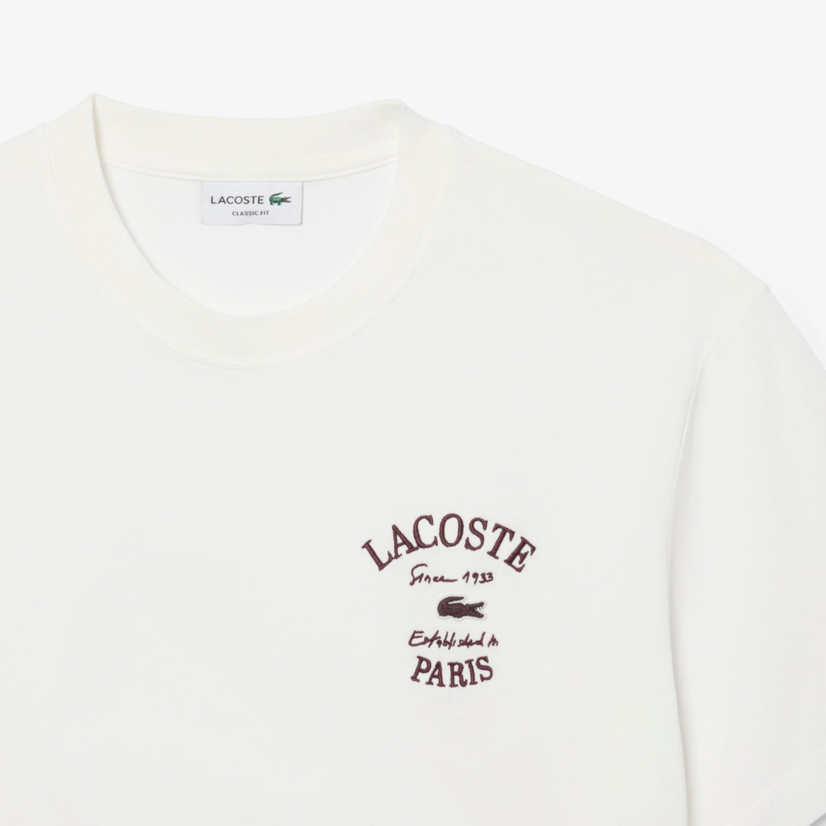 LACOSTE T-shirt em jersey de algodão com bordado