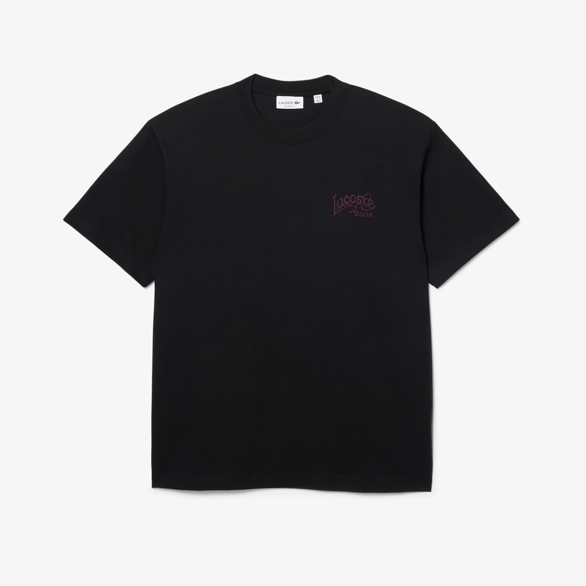 LACOSTE T-shirt de jersey de algodão grosso com bordado