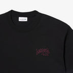LACOSTE T-shirt de jersey de algodão grosso com bordado
