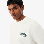 LACOSTE T-shirt de jersey de algodão grosso com bordado