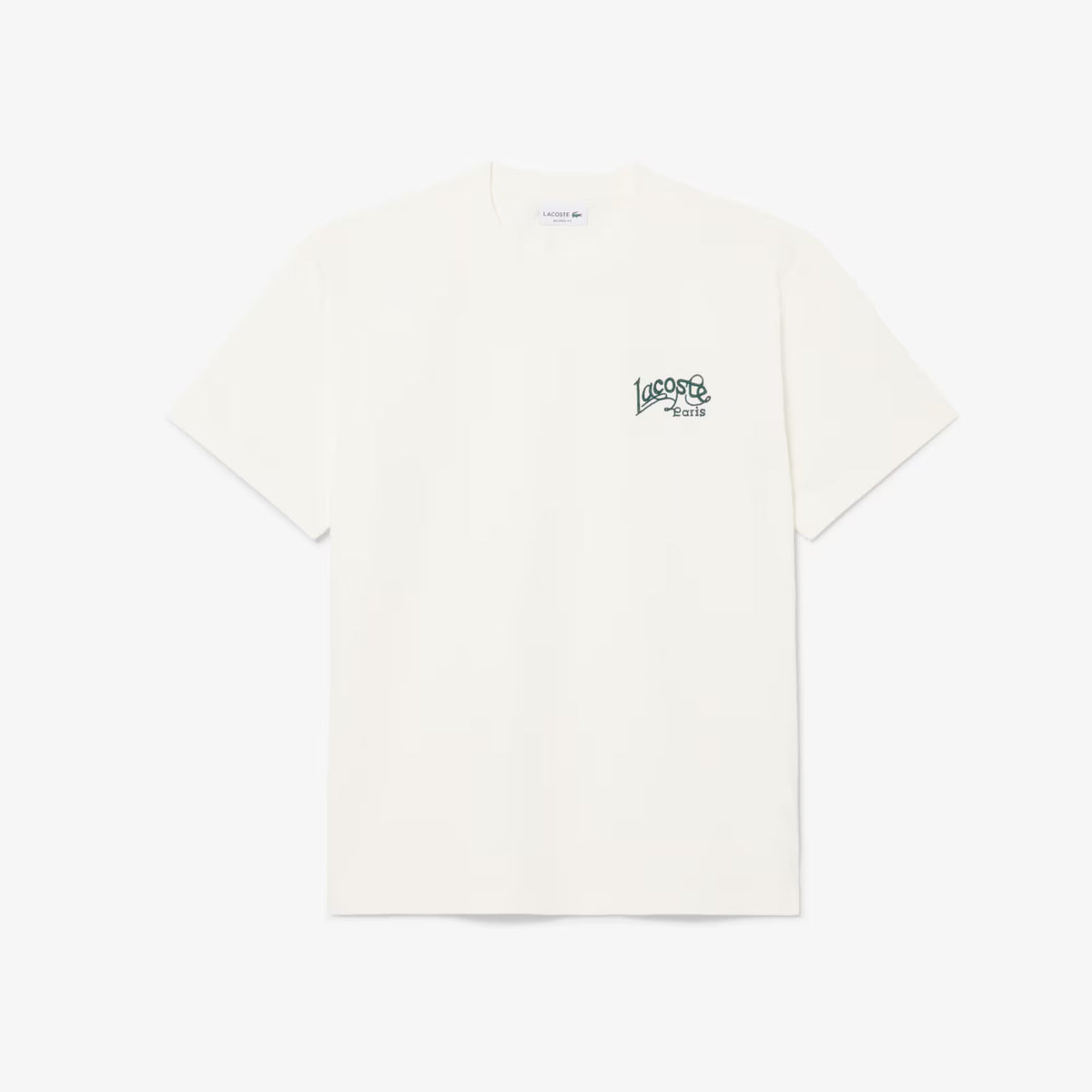 LACOSTE T-shirt de jersey de algodão grosso com bordado