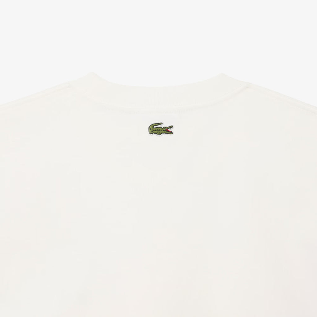LACOSTE T-shirt de jersey de algodão grosso com bordado