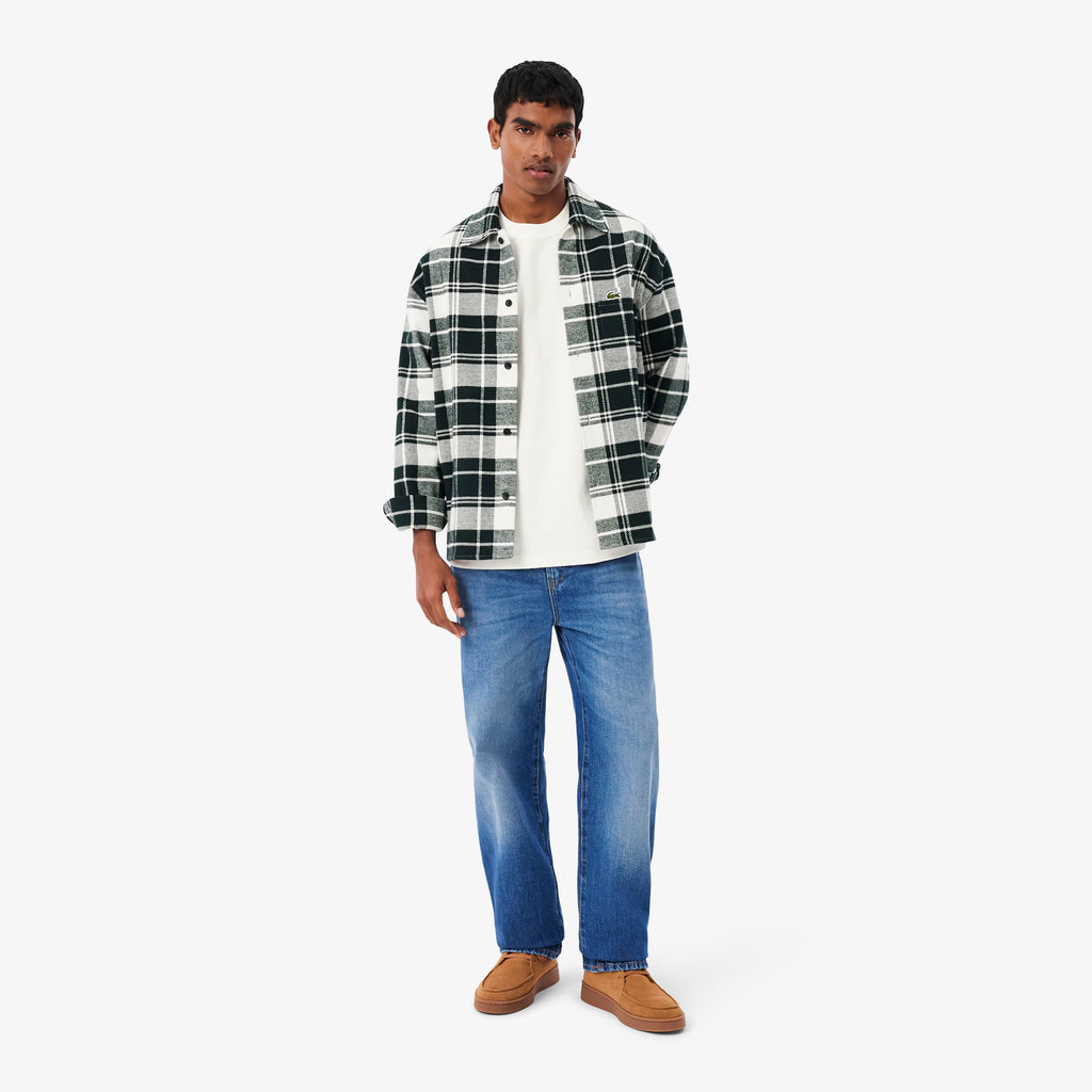 LACOSTE T-shirt de jersey de algodão grosso com bordado