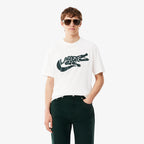 LACOSTE T-shirt classic fit de algodão com estampado