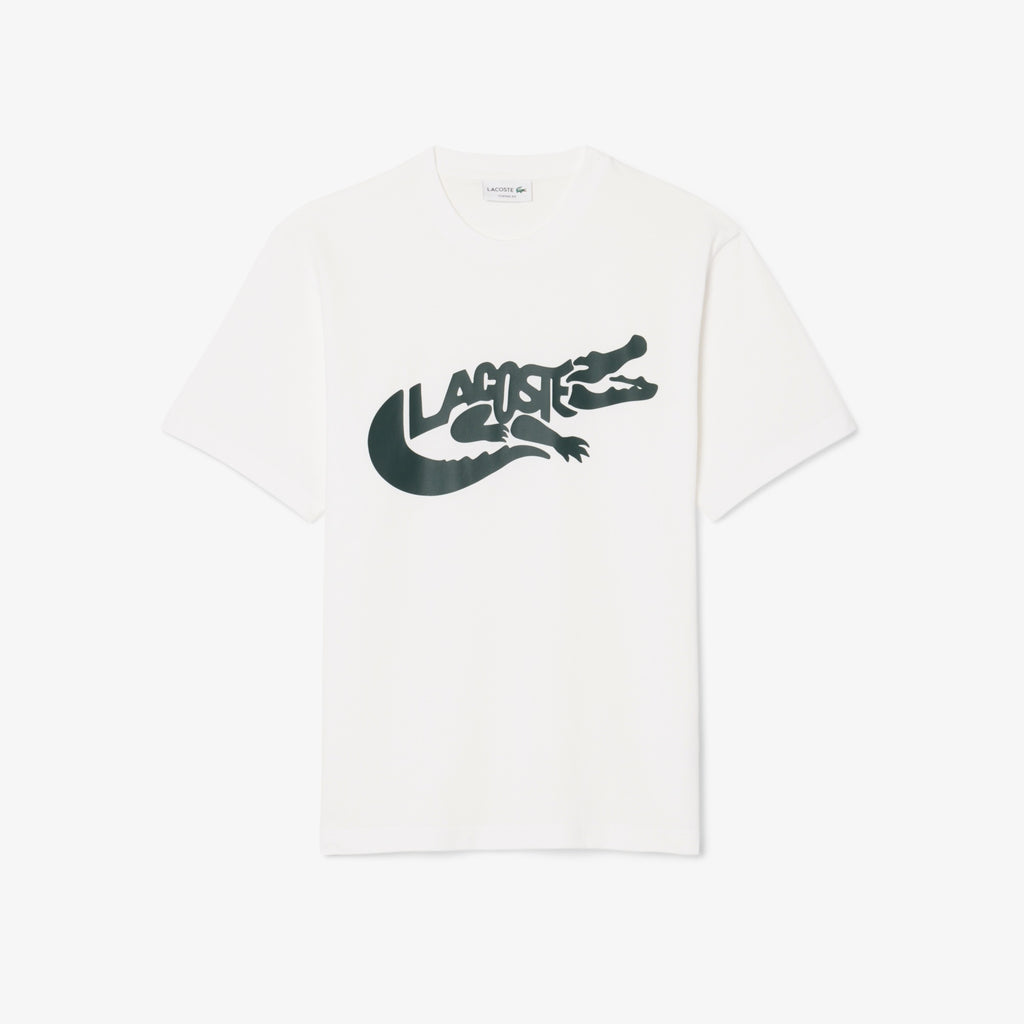 LACOSTE T-shirt classic fit de algodão com estampado