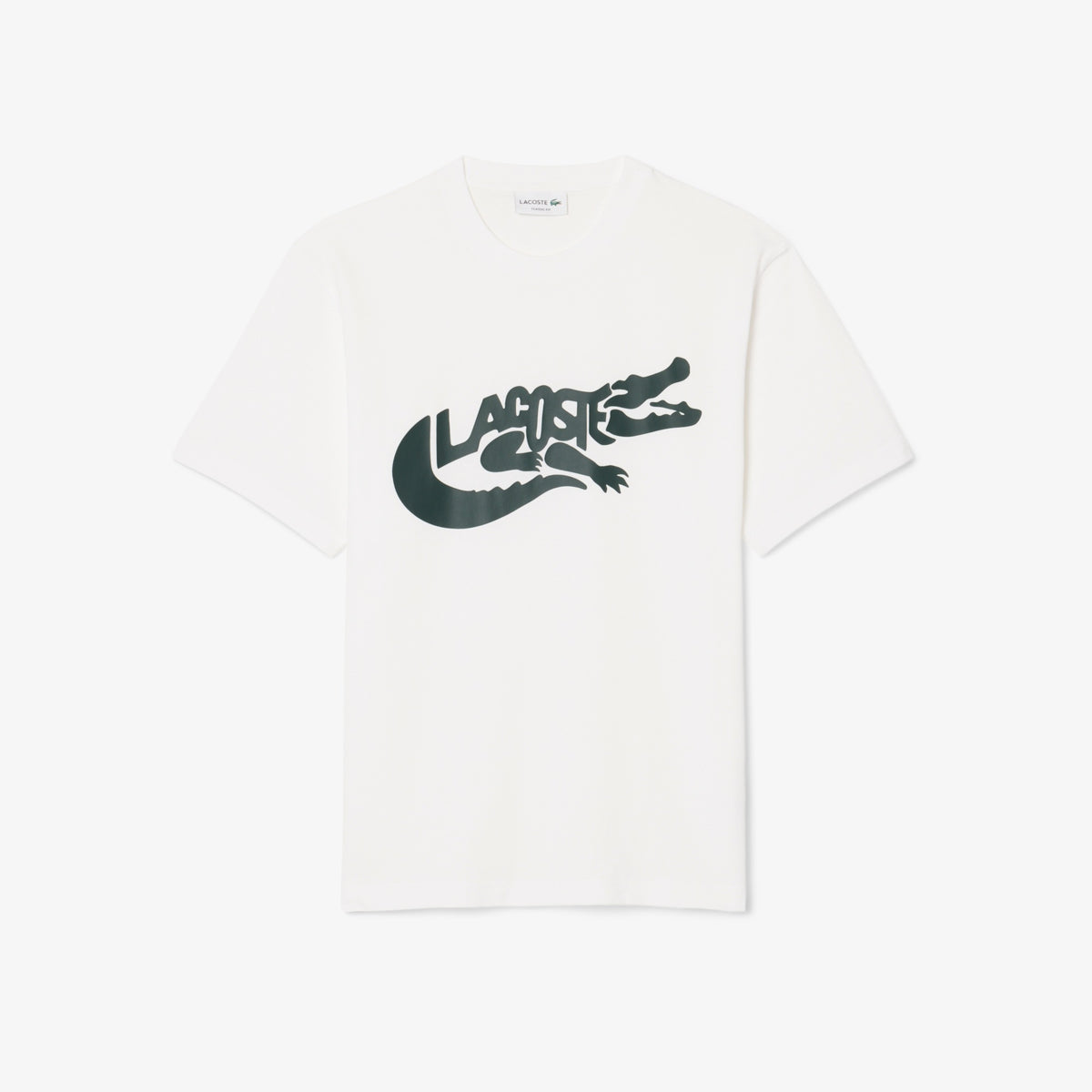 LACOSTE T-shirt classic fit de algodão com estampado