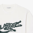 LACOSTE T-shirt classic fit de algodão com estampado