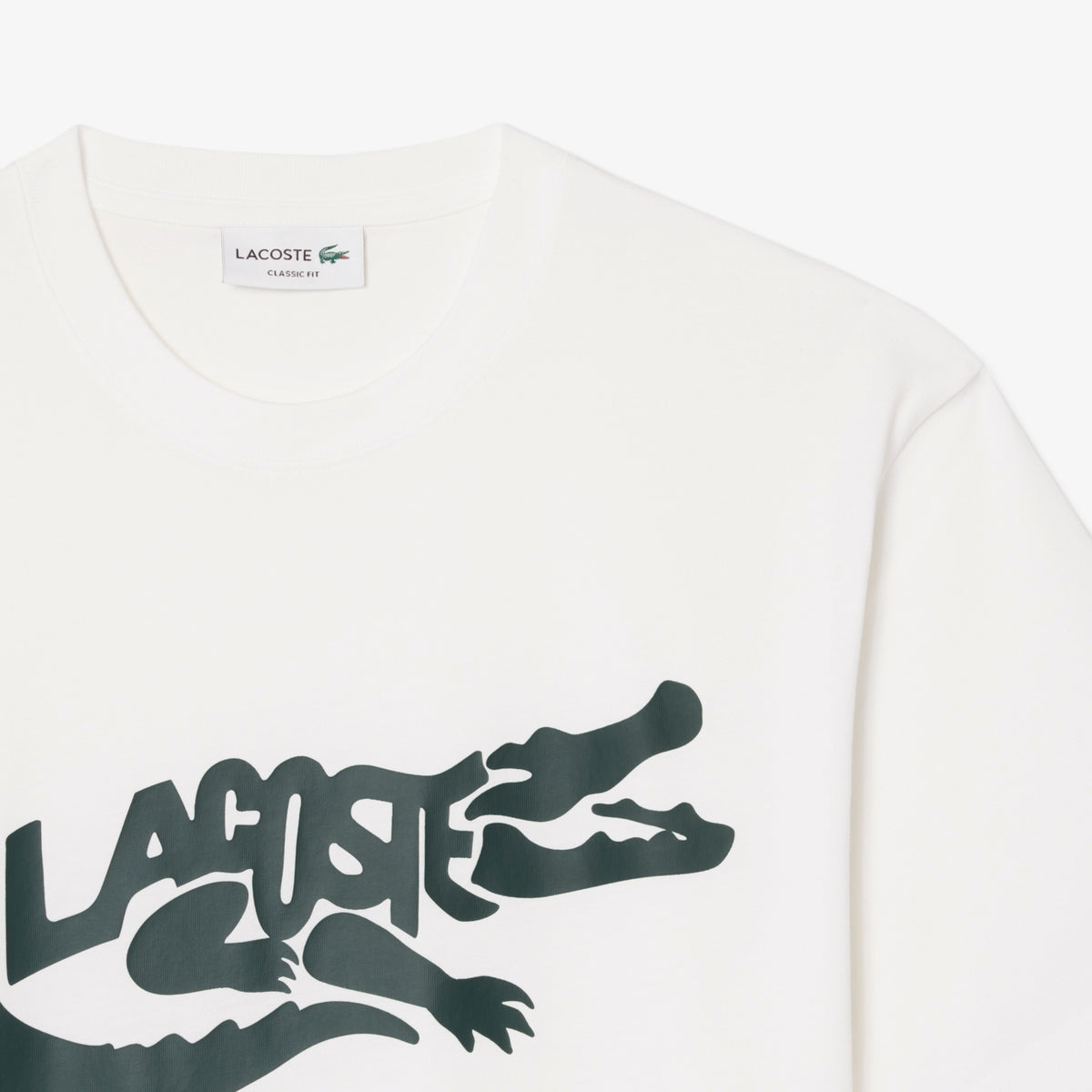 LACOSTE T-shirt classic fit de algodão com estampado